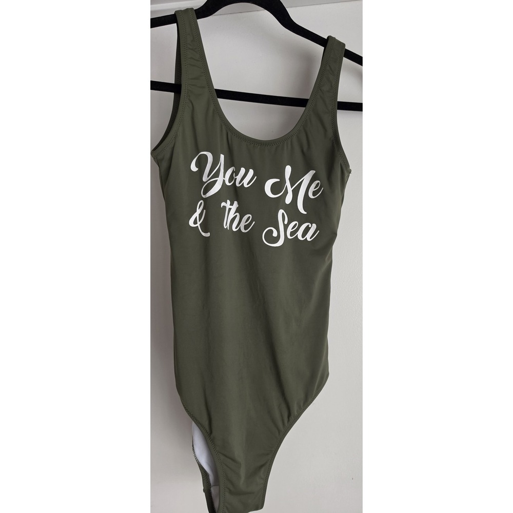 Rhythm. Women's One Piece Swimsuit YOU ME & THE SEA Size S Olive Green Resort